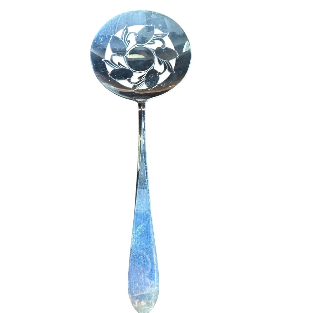 Rogers Original Silver Tomato Server Vintage Silverplate Pierced Traditional